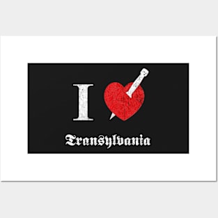 I love Transylvania (white eroded font) Posters and Art